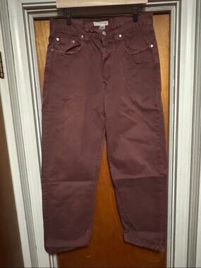 Vintage Banana Republic Men's Wine-Colored Rugged Jeans Sz 34/30